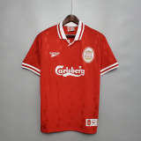 Liverpool 1996-97 home soccer jerseys