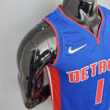 75th Anniversary Iverson #1 Pistons Blue