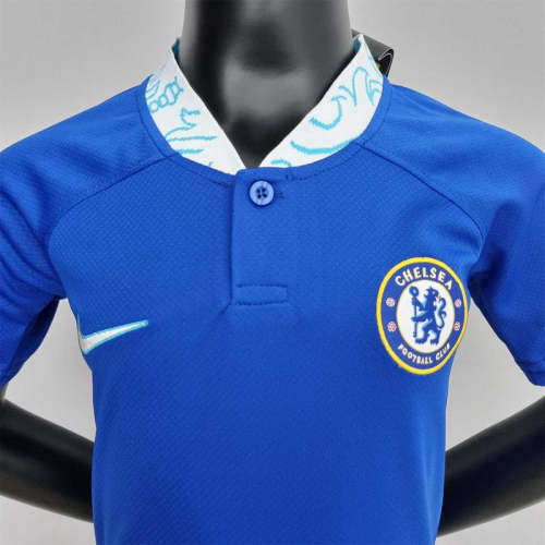 Chelsea 2022-23 home kids kit soccer jerseys