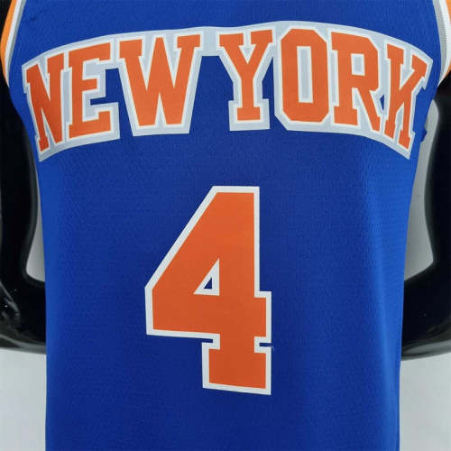 75th Anniversary Ross #4 New York Knicks Blue NBA Jersey