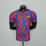 Barcelona 2022-23 Pre-match suit redblue player version