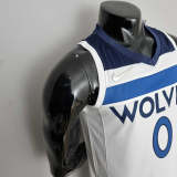 75th Anniversary Minnesota Timberwolves Russell #0 Royal White NBA Jersey