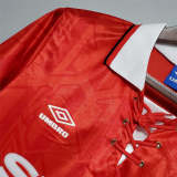 Manchester United 1993-94 home soccer jerseys