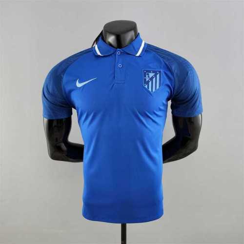 Atletico Madrid 2022-23 blue POLO Player version soccer jerseys