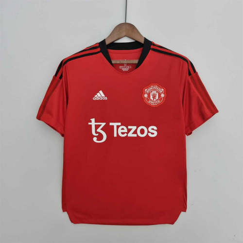 Manchester United 2022-23 red training suit soccer jerseys
