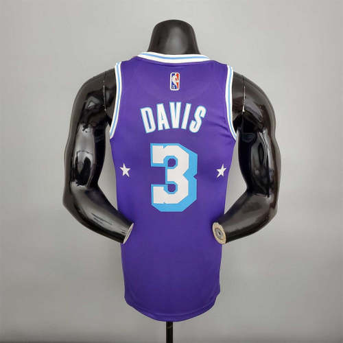 2022 75th Anniversary Davis #3 Lakers City Edition Purple