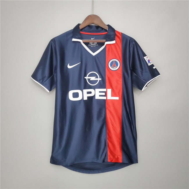 Paris saint germain 2001-02 home soccer jerseys