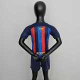 Barcelona 2022-23 home kids kit soccer jerseys