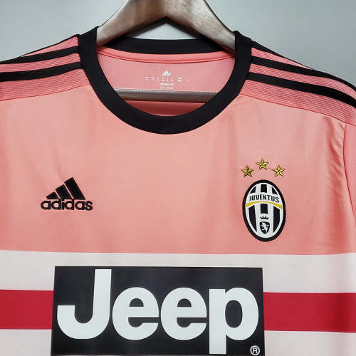 Juventus 2015-16 away pink soccer jerseys
