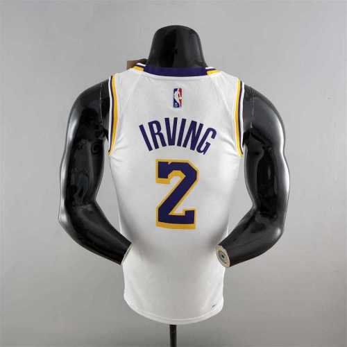 75th Anniversary IRVING #2 Los Angeles Lakers Yellow NBA Jersey