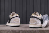 Air Jordan 1 Low help black and green tie-dye gradient