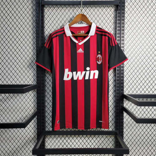 AC Milan 2009-10 home soccer jerseys