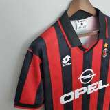 AC Milan 1995-96 home soccer jerseys