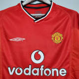 Manchester United 2000-02 home soccer jerseys