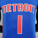 75th Anniversary Iverson #1 Pistons Blue
