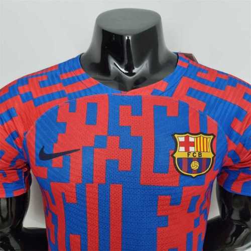 Barcelona 2022-23 Pre-match suit redblue player version