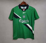 Liverpool 1999-00 green away soccer jerseys