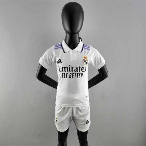 Real Madrid 2022-23 home kids kit soccer jerseys