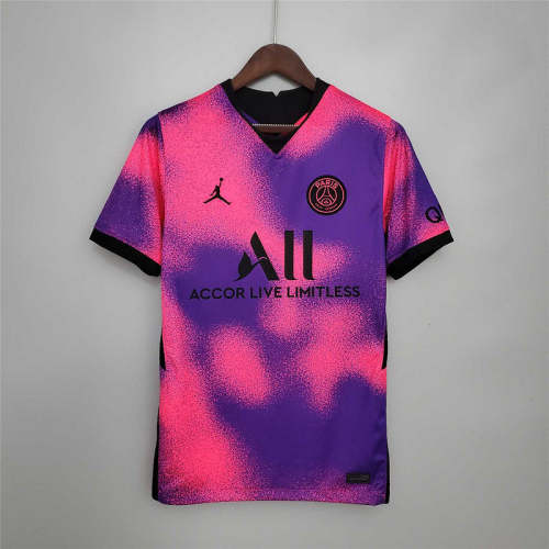 Paris saint germain 2020-21 Jordan fourth away purple soccer jerseys