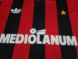 AC Milan 1991-92 home soccer jerseys
