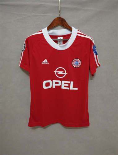 2001-02 Bayern Munich Champions League home red soccer jerseys