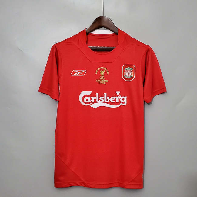 Liverpool 2005 home Champions League version soccer jerseys