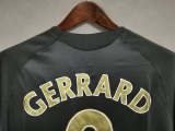 Liverpool 2009-10 away gray black soccer jerseys