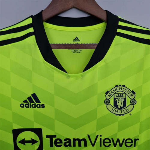 Manchester United 2022-23 fluorescent green soccer jerseys