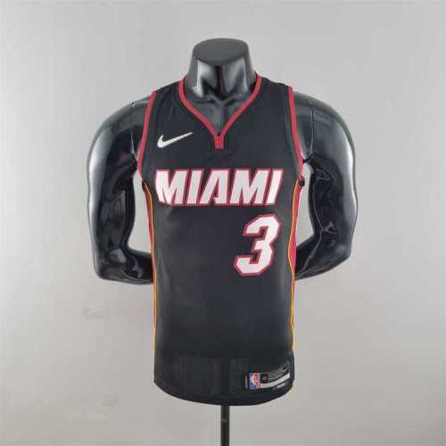 75th Anniversary Miami Heat WADE #3 black NBA Jersey