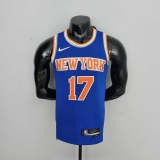 75th Anniversary Lin #17 New York Knicks Blue NBA Jersey