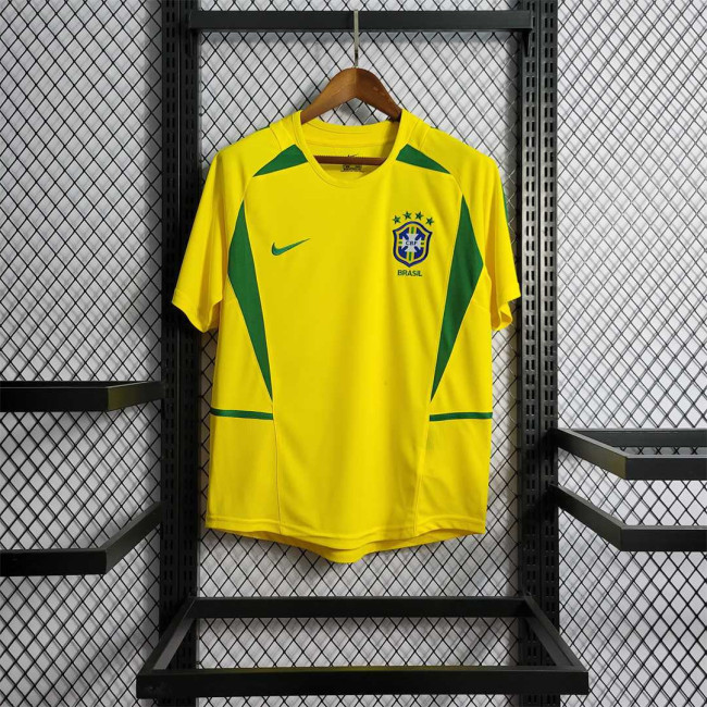 2002 Brazil home soccer jerseys 