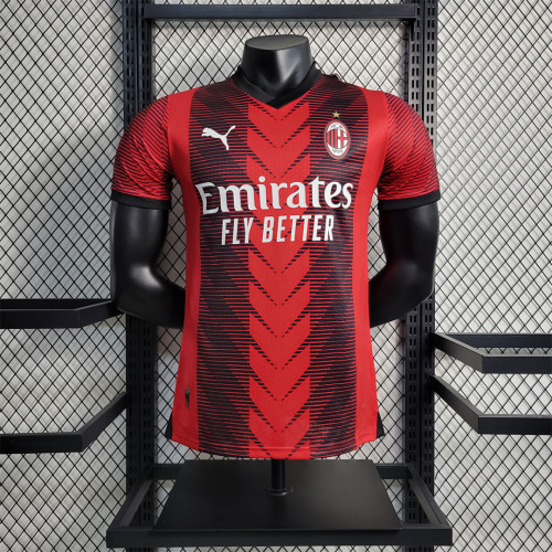 2023-24 AC Milan home player version soccer jerseys