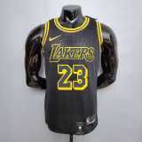 New James #23 Lakers black NBA Jersey