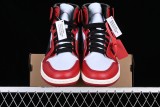Joe 1 joint white and red high-top basketball shoes