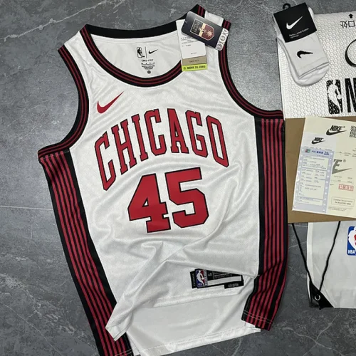 Season 2023 Bulls White City version of No. 45 Jordan NBA Jersey