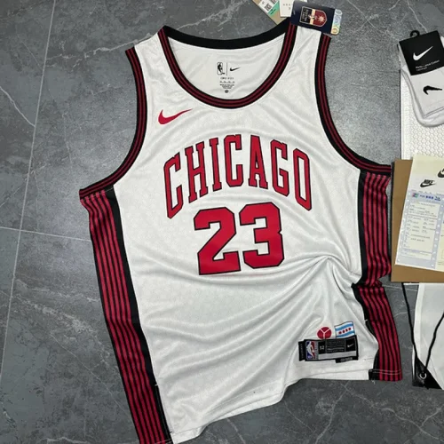 2023 season Bulls White City Edition No. 23 Jordan NBA Jersey
