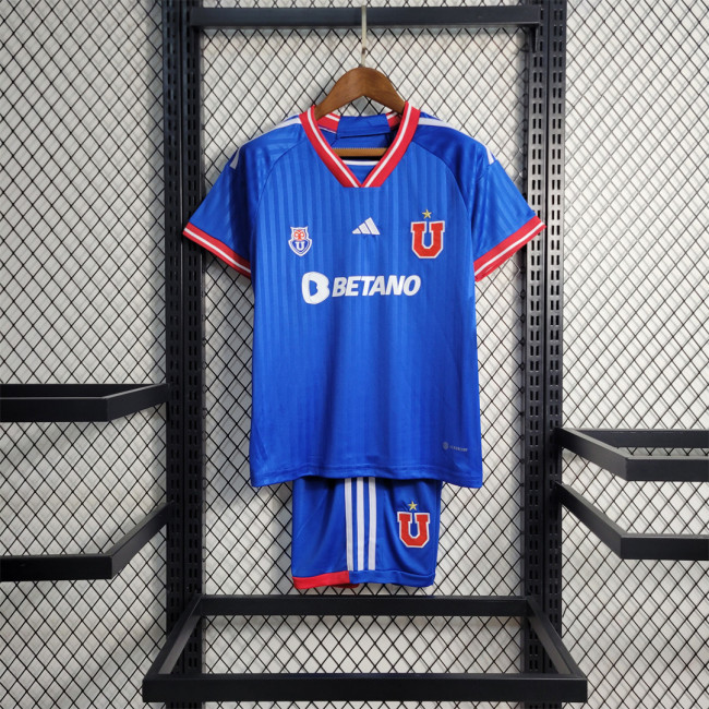 2023-24 University of Chile home kids kit soccer jerseys