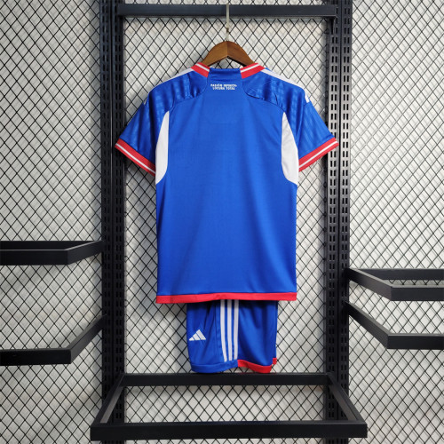 2023-24 University of Chile home kids kit soccer jerseys