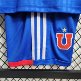 2023-24 University of Chile home kids kit soccer jerseys