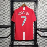 Manchester United 2007-08 home Champions League version Retro soccer jerseys