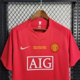Manchester United 2007-08 home Champions League version Retro soccer jerseys