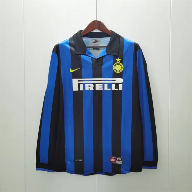 Inter Milan 1998-99 long sleeve home soccer jerseys