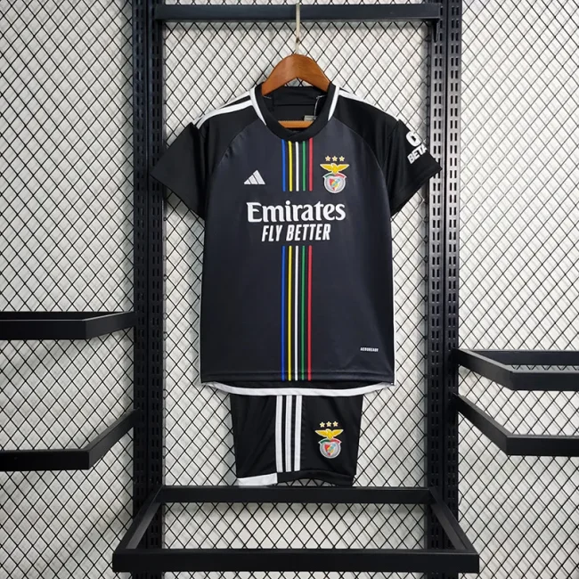 Benfica 2023-24 away kids soccer jerseys