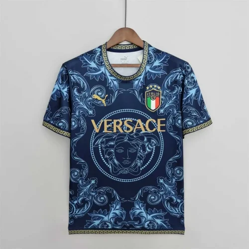 Italy 2023-24 x Versace blue Soccer jersey