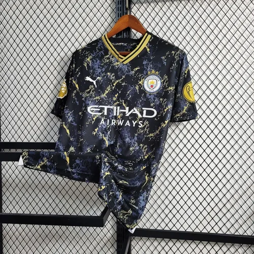 Manchester City 2023-24 Black Gold Special Edition soccer jerseys