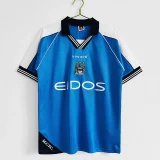 Manchester City 1999-01 home soccer jerseys
