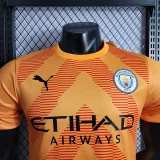 Manchester City 2023-24 orange goalkeeper player version soccer jerseys