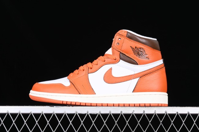 AJ1 Hermes Orange High Top Basketball Shoes