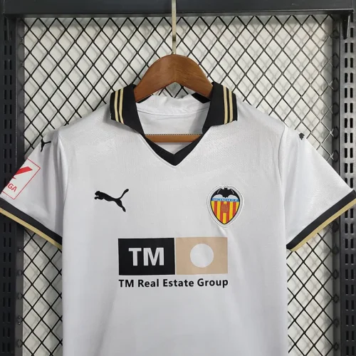Valencia 2023-24 home kids soccer jerseys 