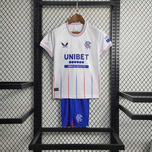 Rangers 2023-24 away kids soccer jerseys 